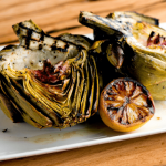 3X Weight Loss Grilled Artichokes with Garlic Mustard Dipping Sauce